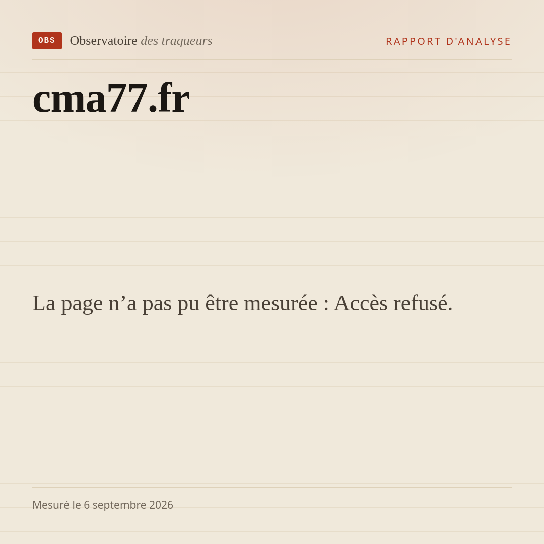 La page n’a pas pu être mesurée : Accès refusé.