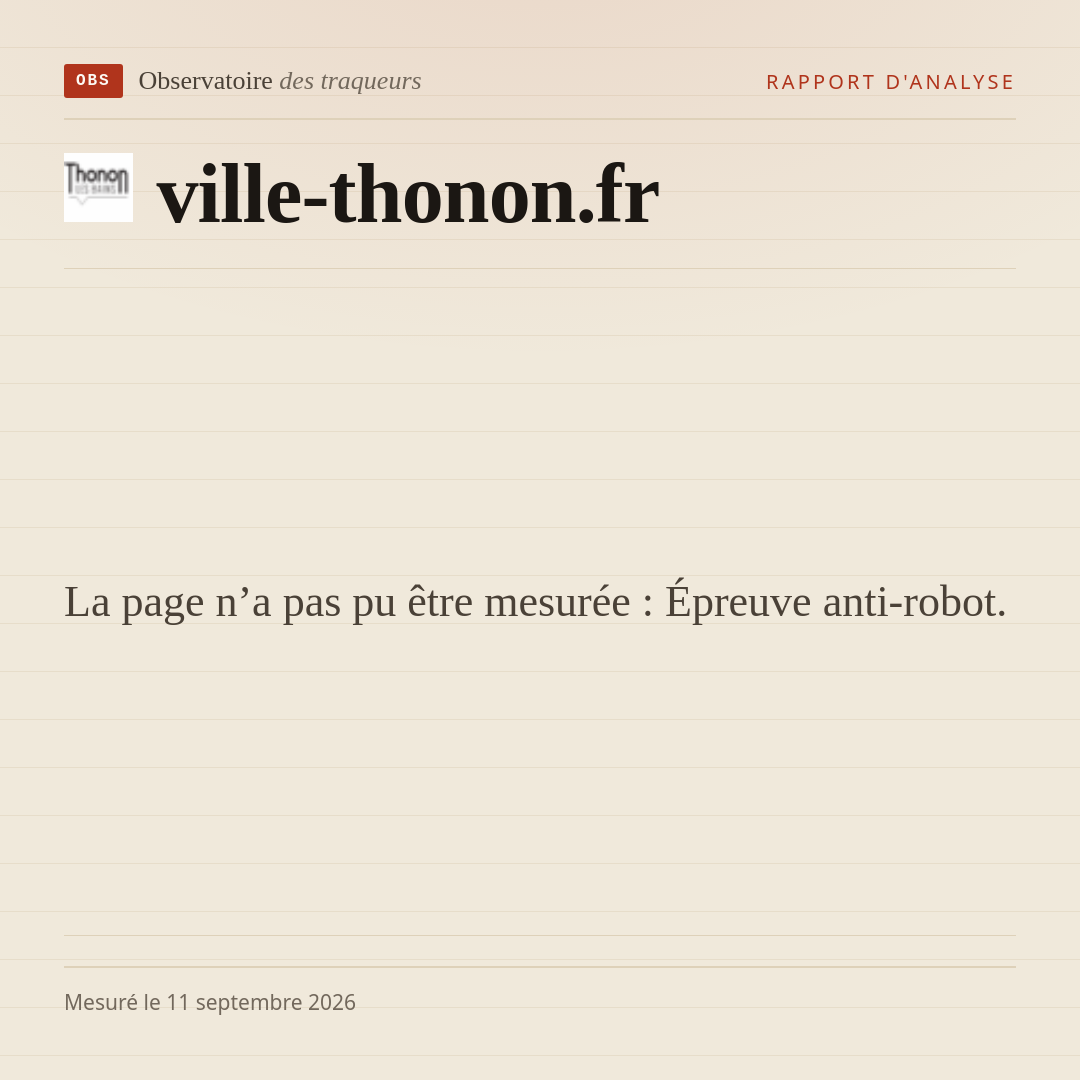 La page n’a pas pu être mesurée : Épreuve anti-robot.