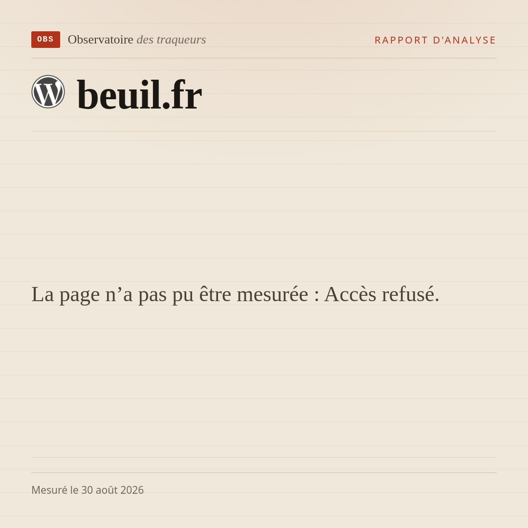 La page n’a pas pu être mesurée : Accès refusé.
