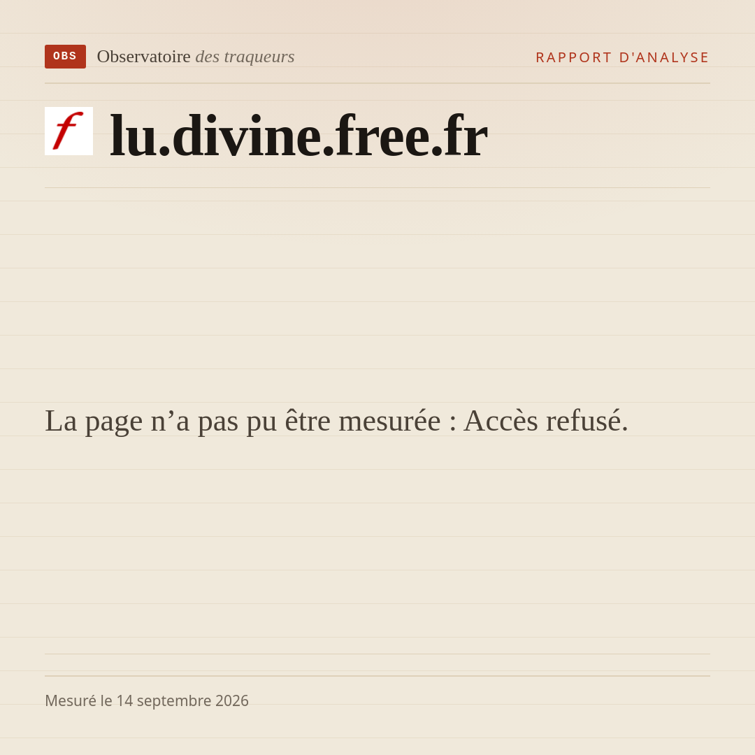 La page n’a pas pu être mesurée : Accès refusé.