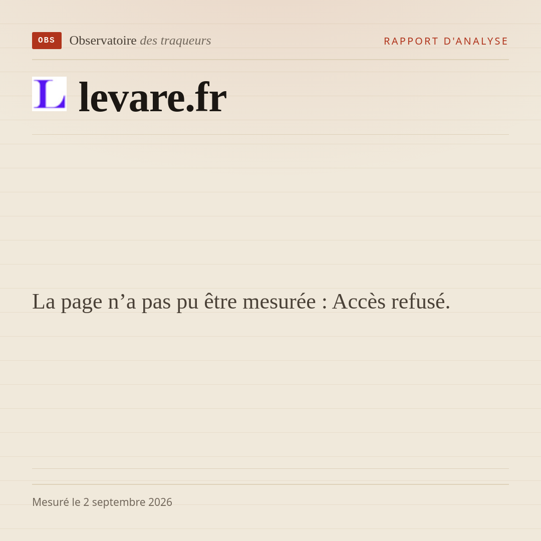 La page n’a pas pu être mesurée : Accès refusé.