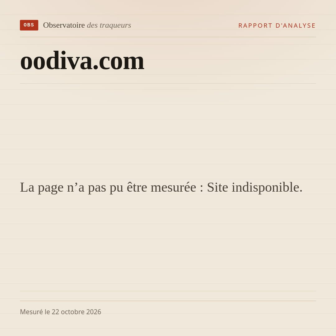 La page n’a pas pu être mesurée : Site indisponible.
