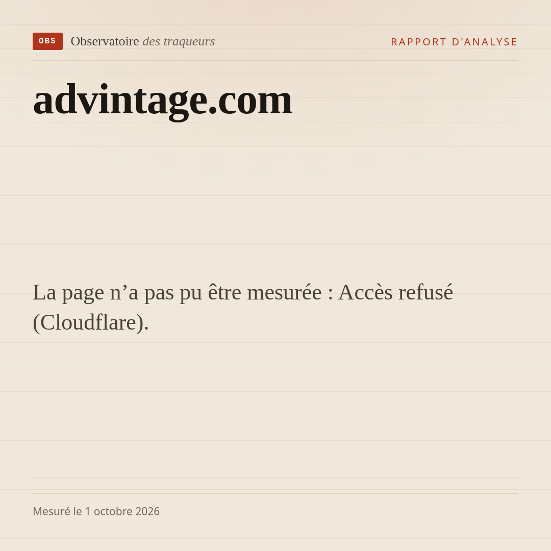 La page n’a pas pu être mesurée : Accès refusé (Cloudflare).