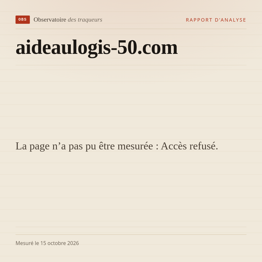 La page n’a pas pu être mesurée : Accès refusé.