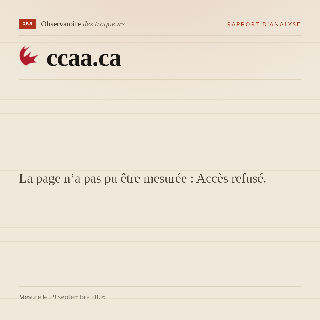 La page n’a pas pu être mesurée : Accès refusé.