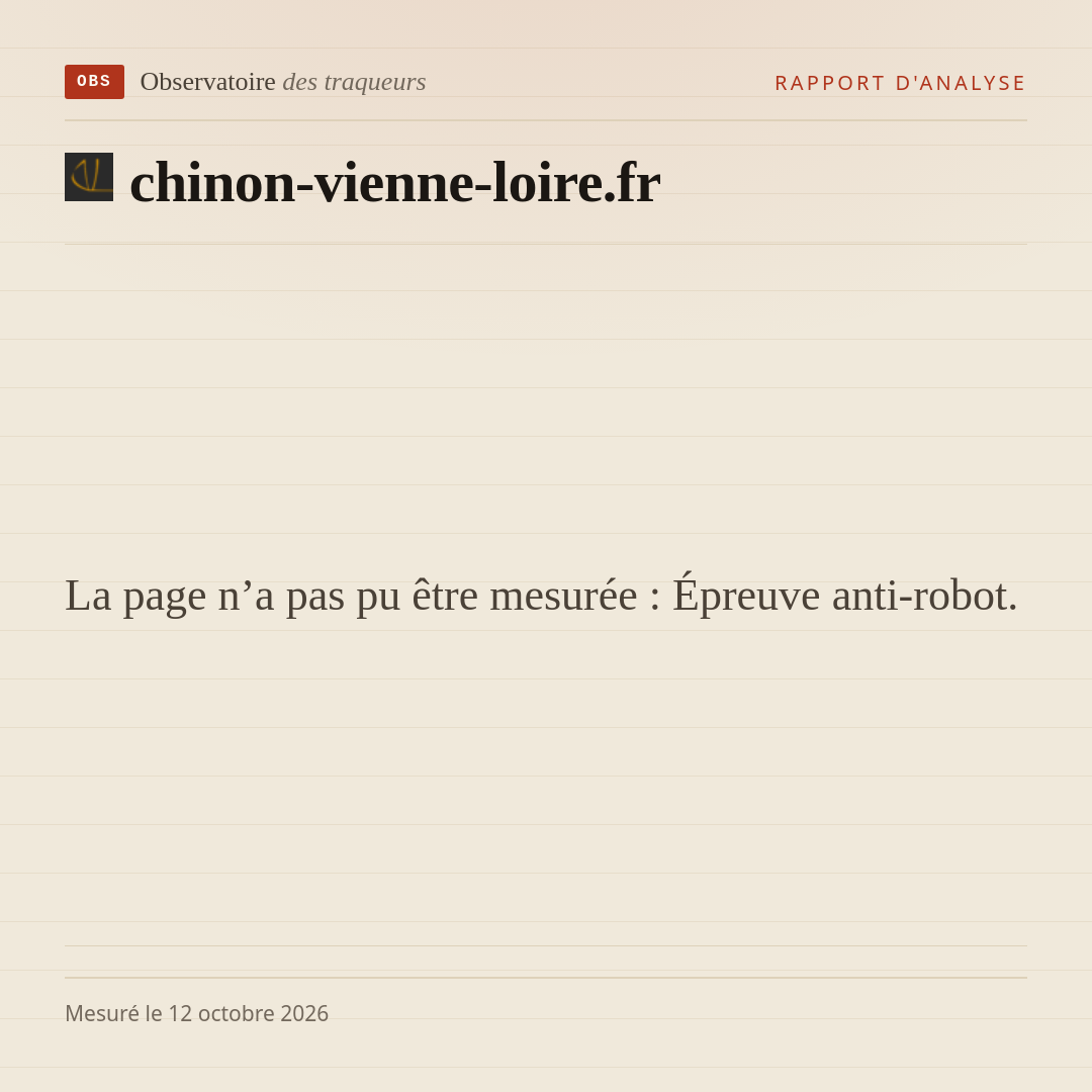 La page n’a pas pu être mesurée : Épreuve anti-robot.