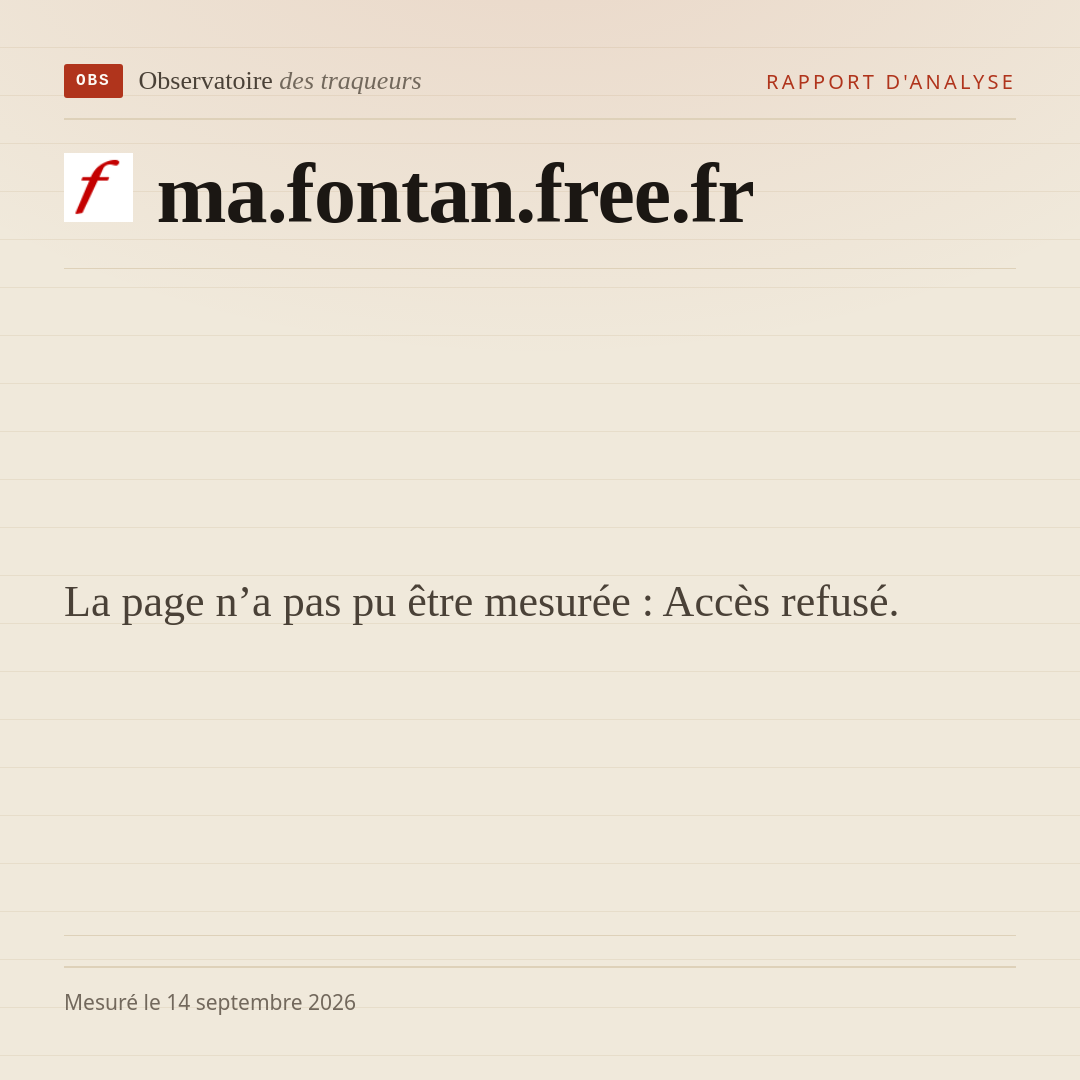 La page n’a pas pu être mesurée : Accès refusé.