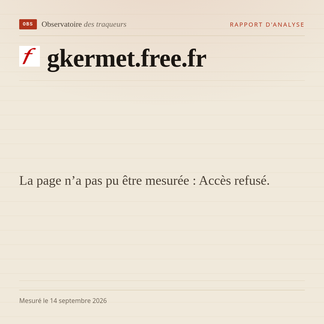 La page n’a pas pu être mesurée : Accès refusé.