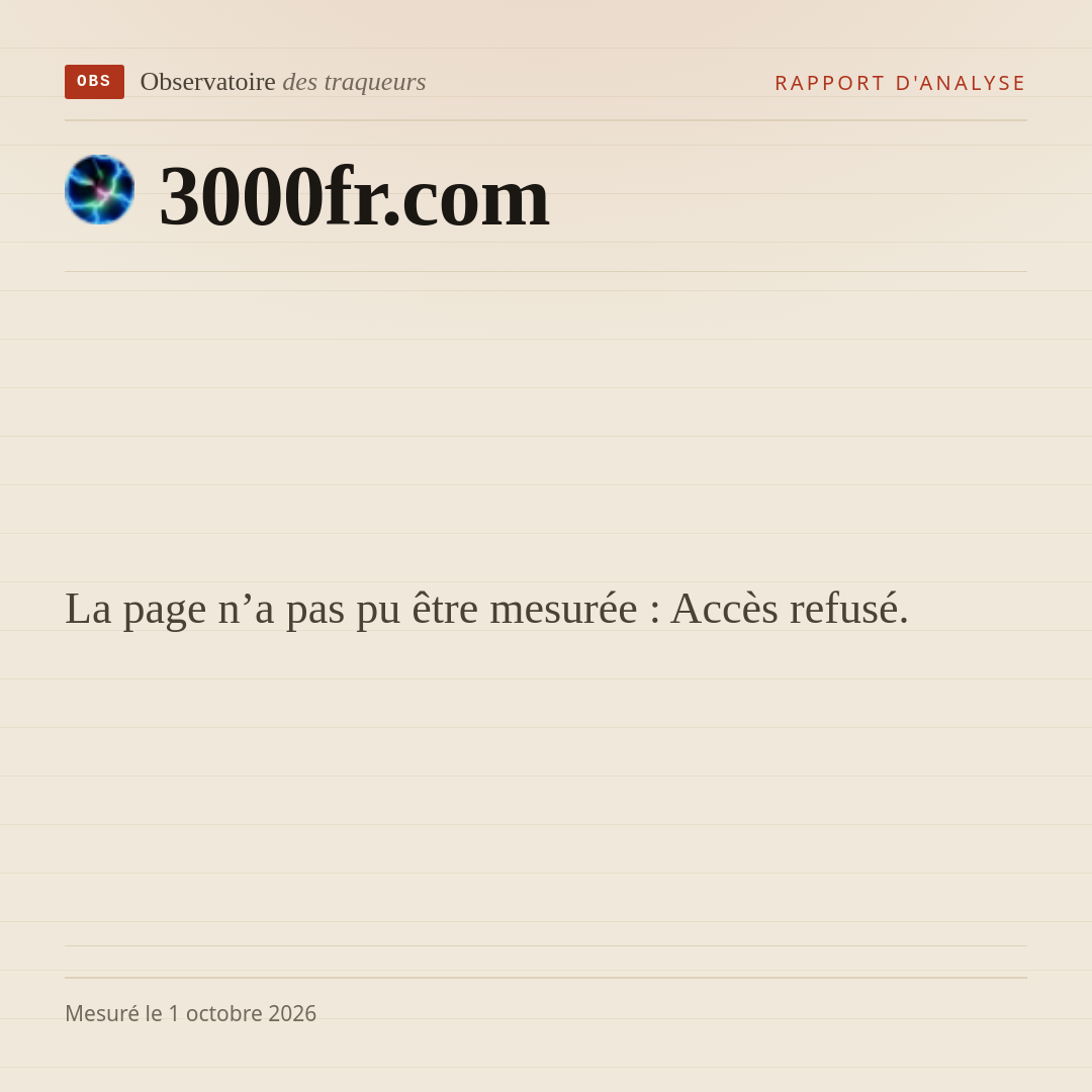 La page n’a pas pu être mesurée : Accès refusé.