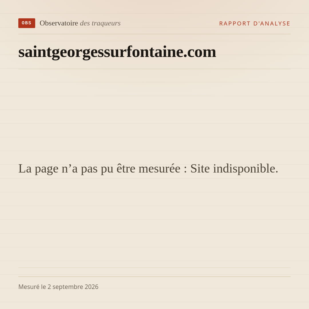 La page n’a pas pu être mesurée : Site indisponible.