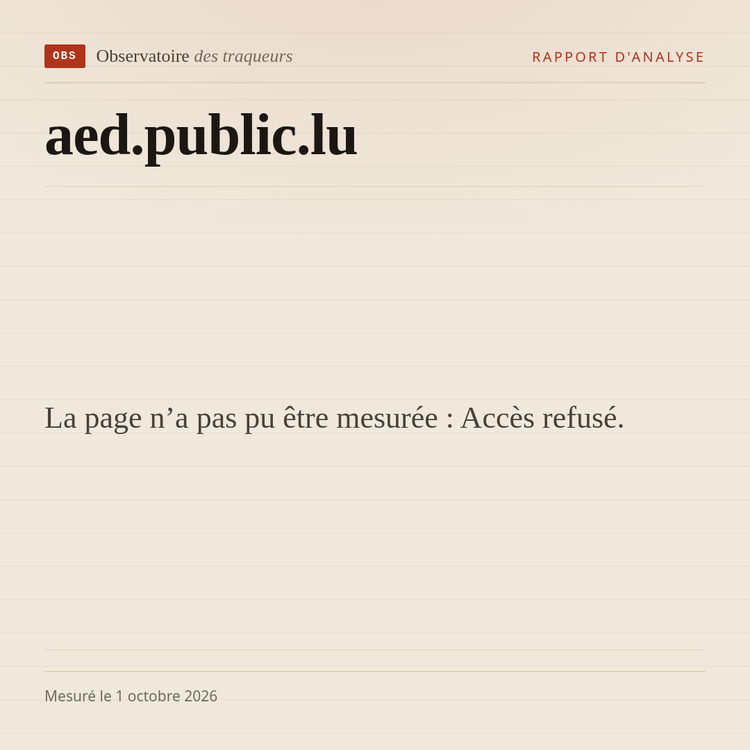 La page n’a pas pu être mesurée : Accès refusé.