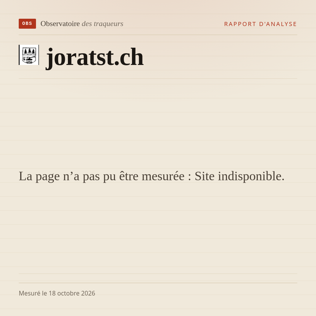 La page n’a pas pu être mesurée : Site indisponible.