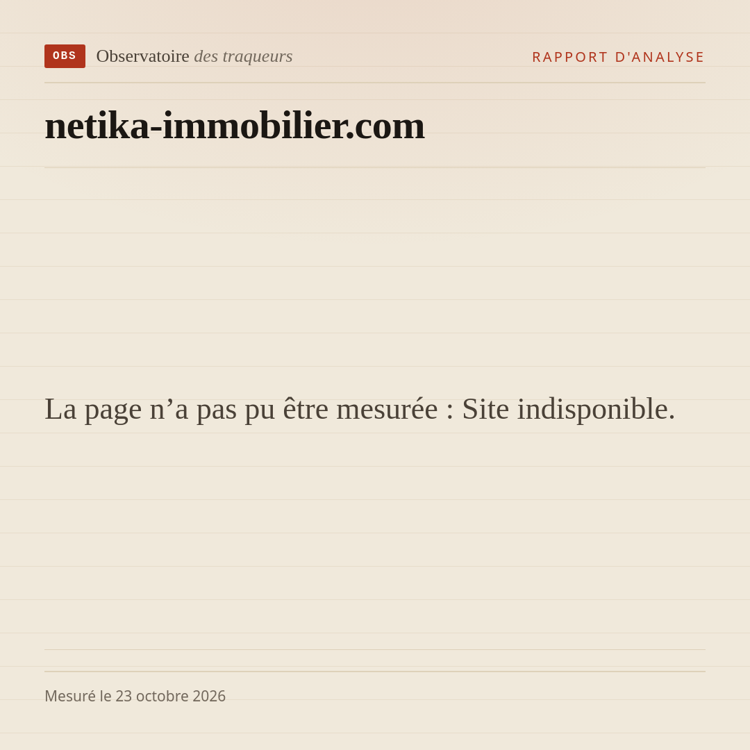 La page n’a pas pu être mesurée : Site indisponible.