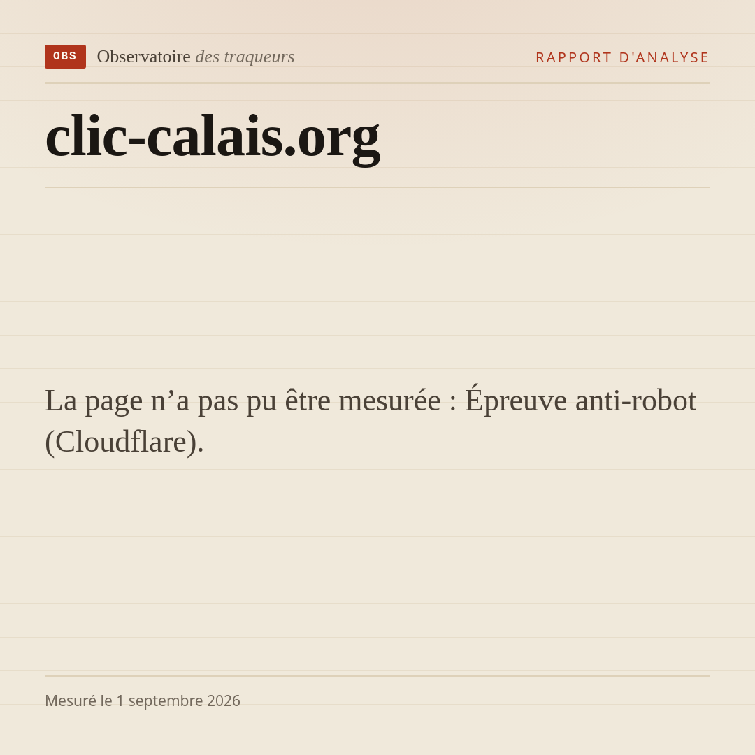 La page n’a pas pu être mesurée : Épreuve anti-robot (Cloudflare).