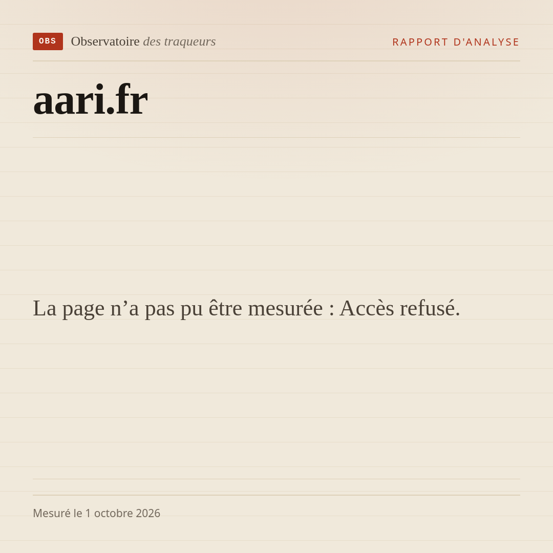 La page n’a pas pu être mesurée : Accès refusé.