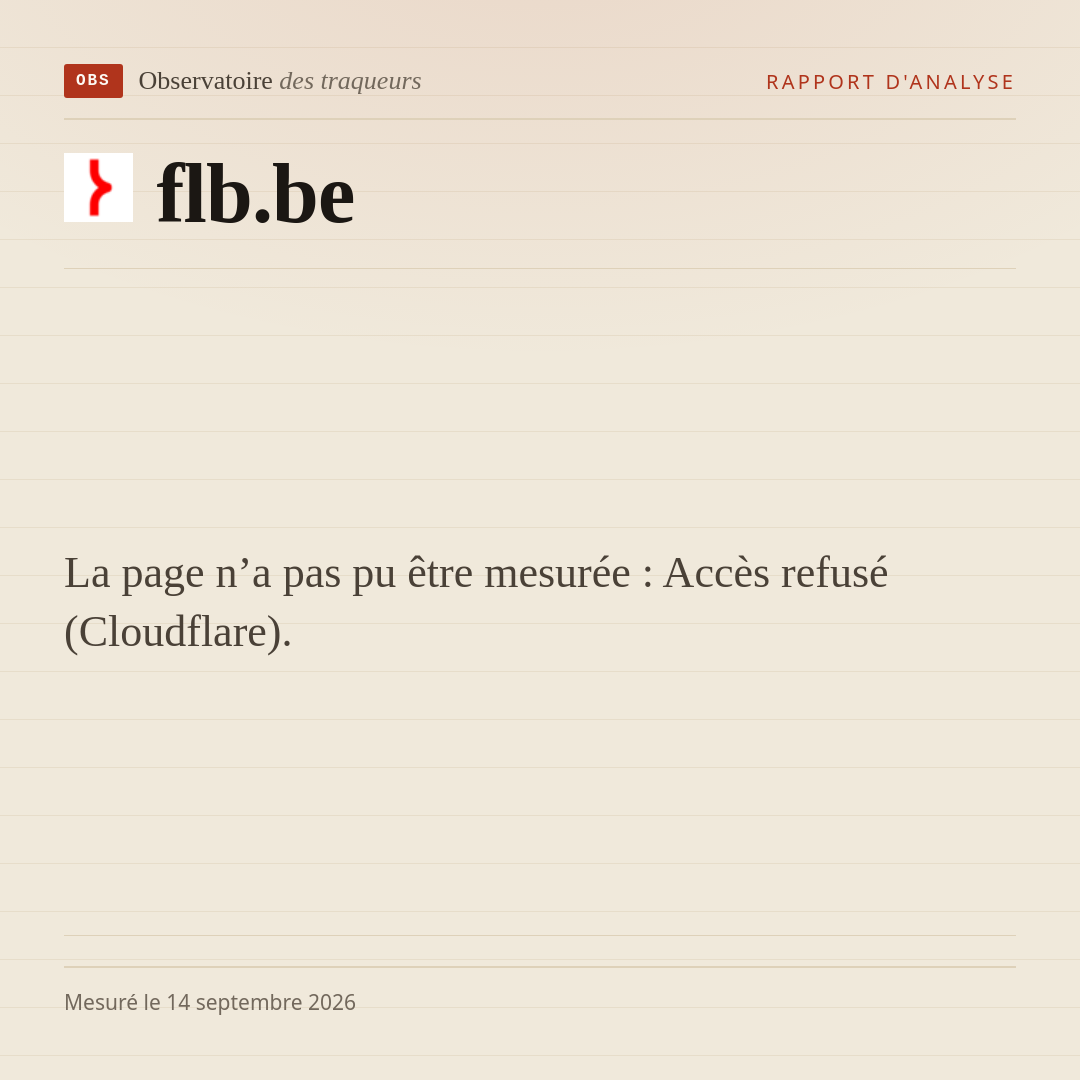 La page n’a pas pu être mesurée : Accès refusé (Cloudflare).
