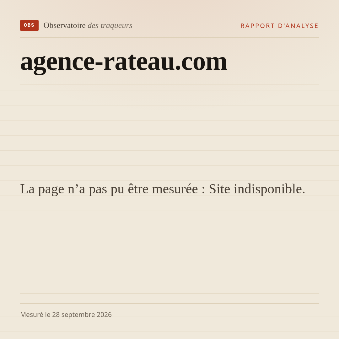 La page n’a pas pu être mesurée : Site indisponible.