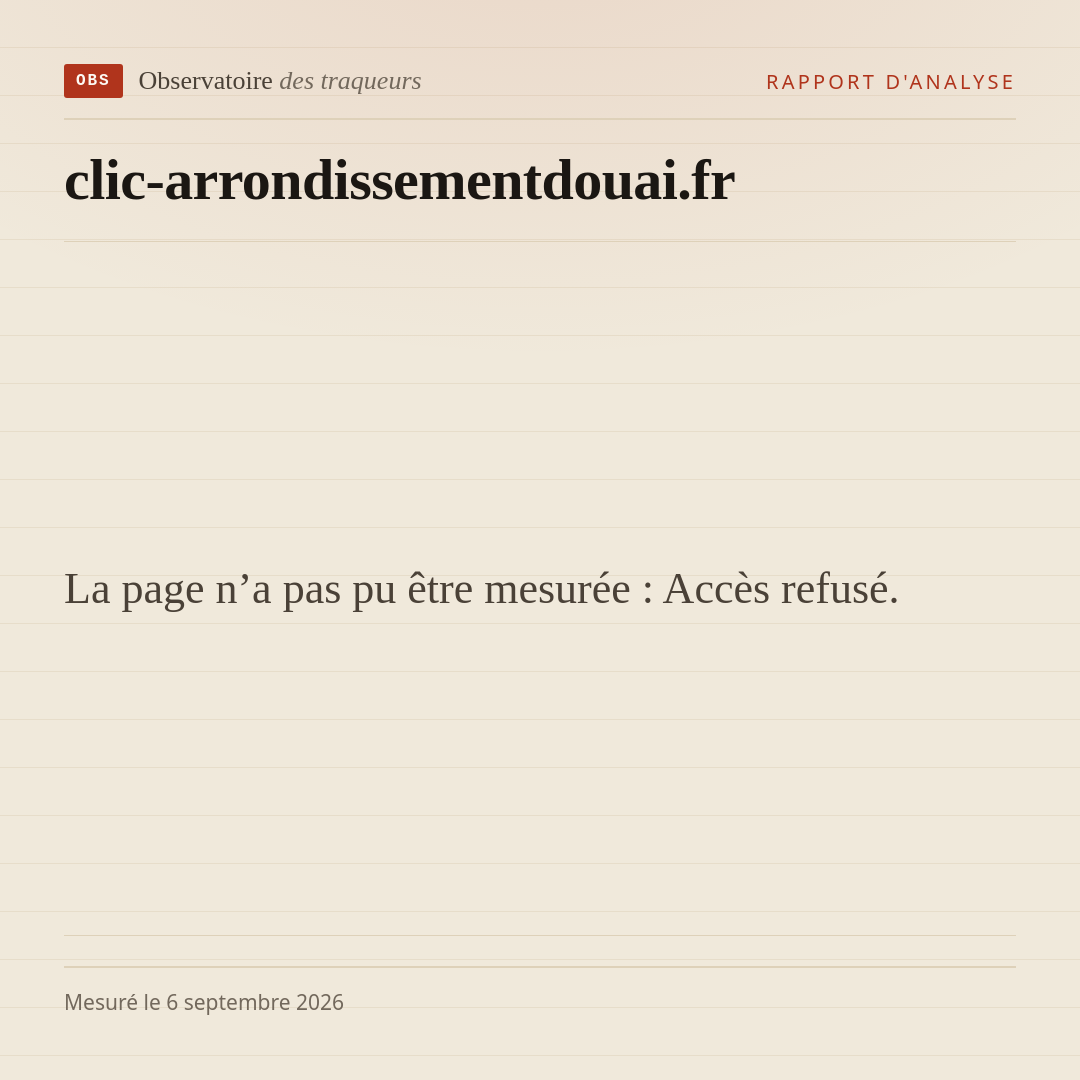 La page n’a pas pu être mesurée : Accès refusé.