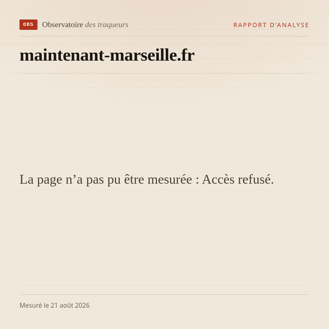 La page n’a pas pu être mesurée : Accès refusé.