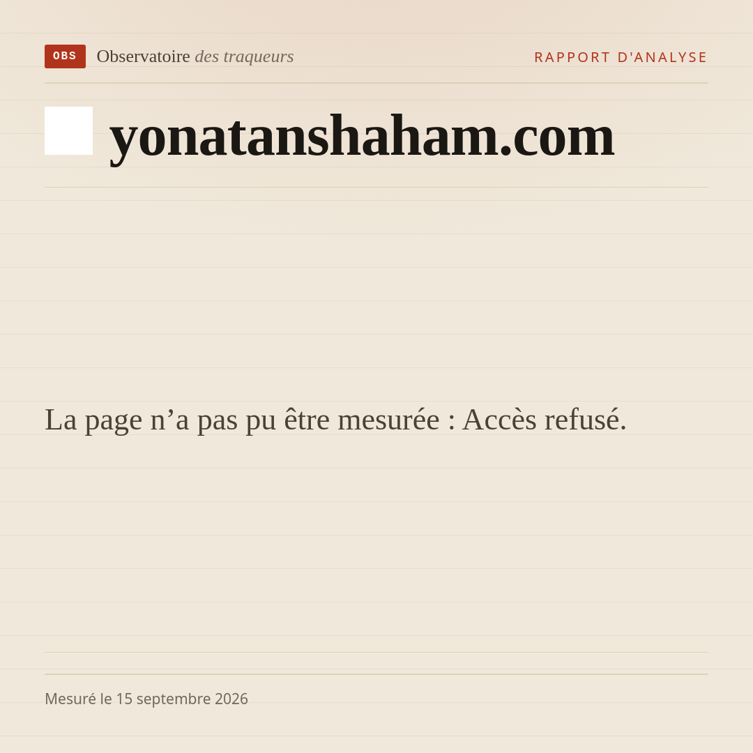 La page n’a pas pu être mesurée : Accès refusé.