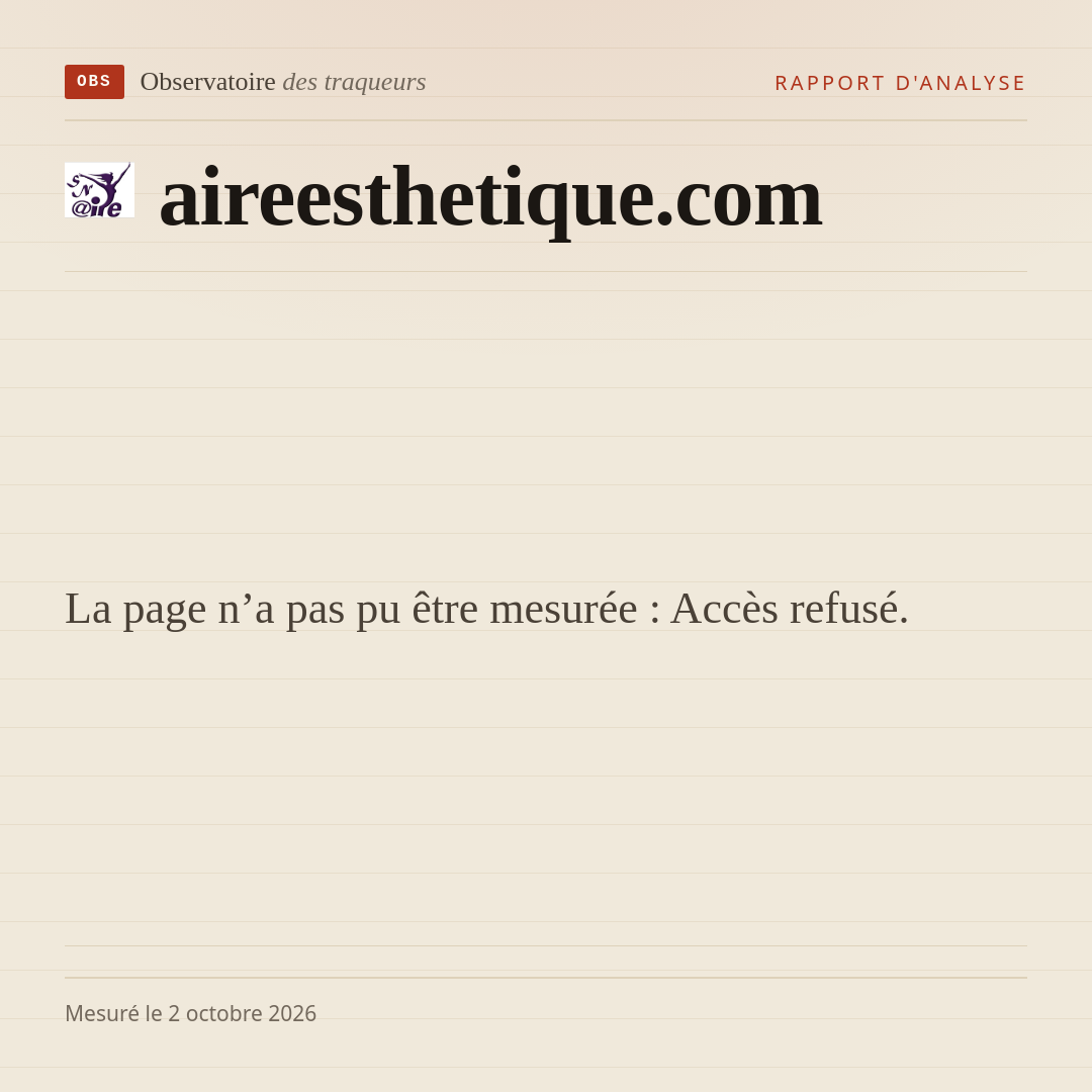 La page n’a pas pu être mesurée : Accès refusé.