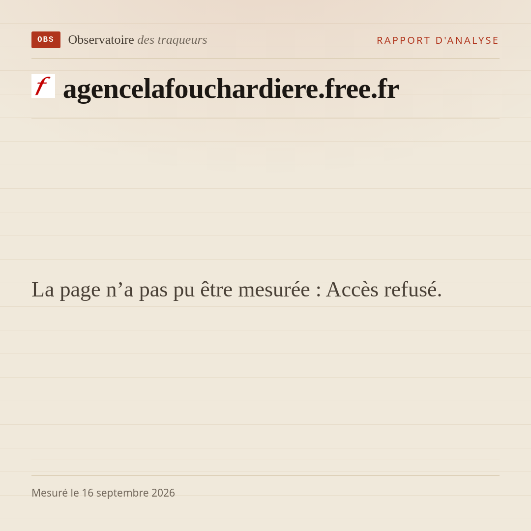 La page n’a pas pu être mesurée : Accès refusé.