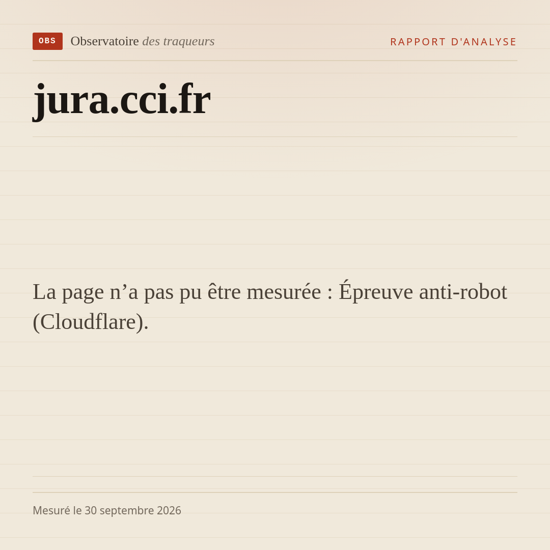 La page n’a pas pu être mesurée : Épreuve anti-robot (Cloudflare).