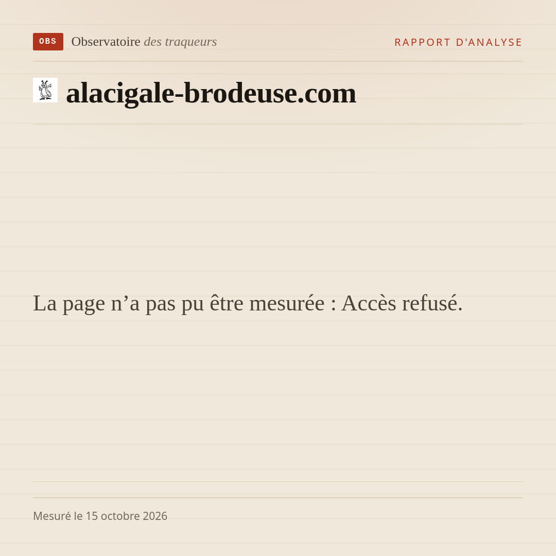 La page n’a pas pu être mesurée : Accès refusé.