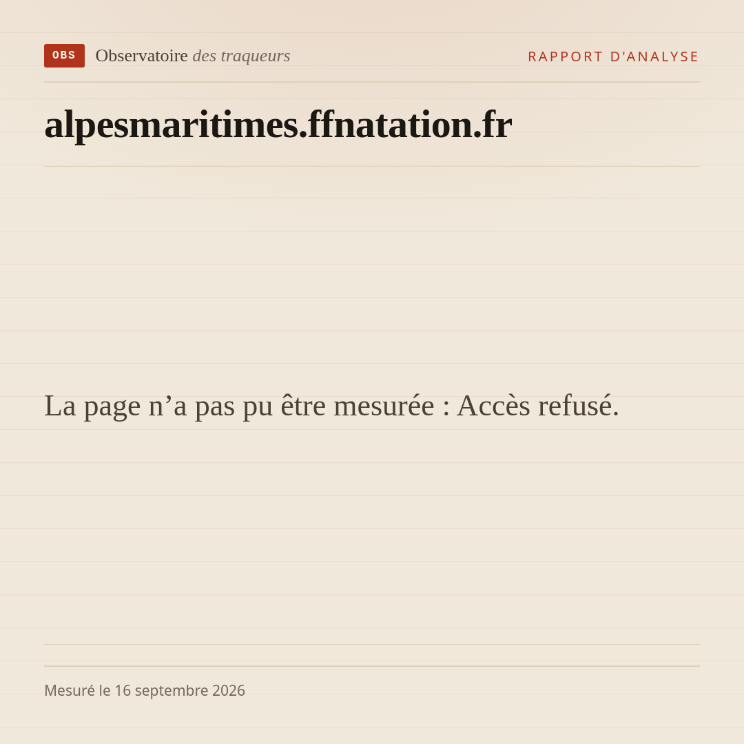 La page n’a pas pu être mesurée : Accès refusé.