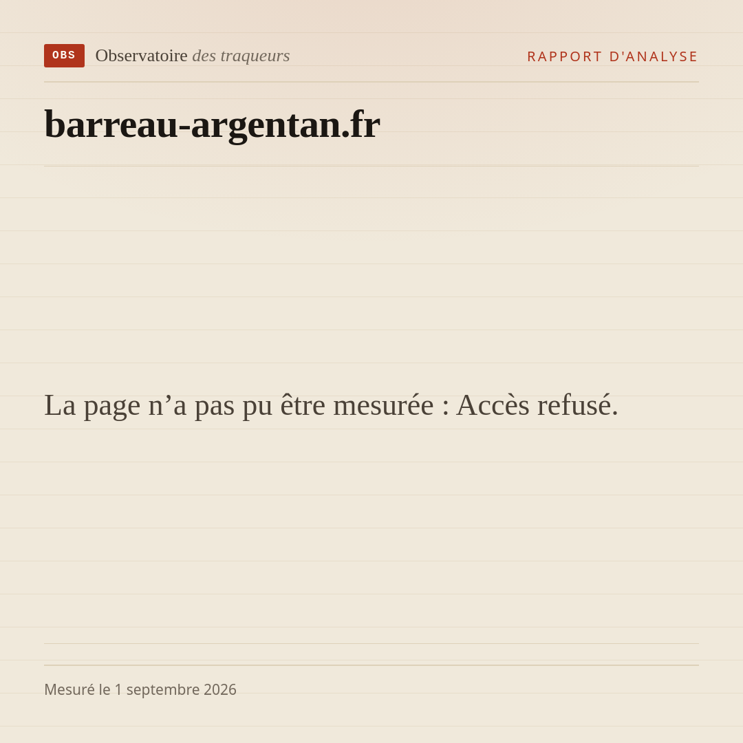 La page n’a pas pu être mesurée : Accès refusé.