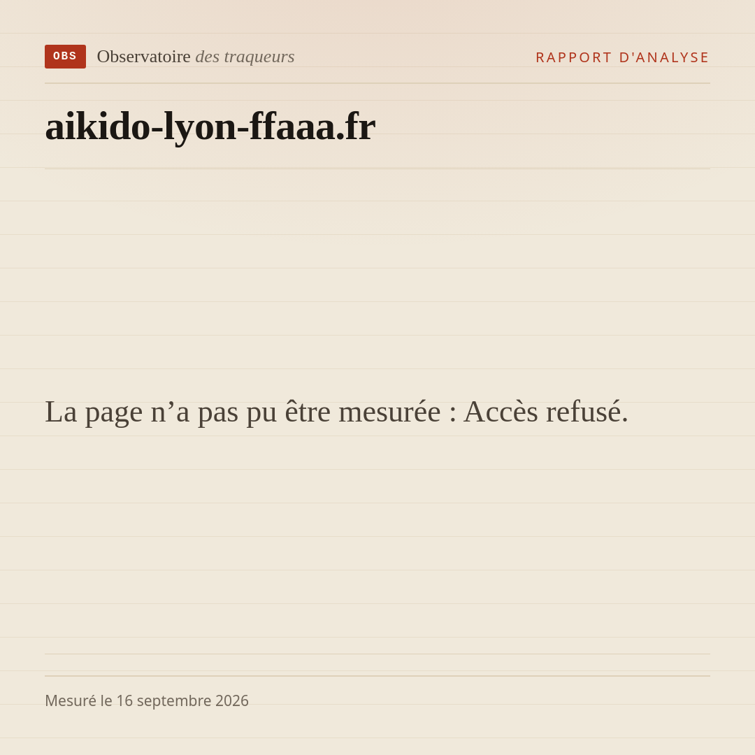 La page n’a pas pu être mesurée : Accès refusé.