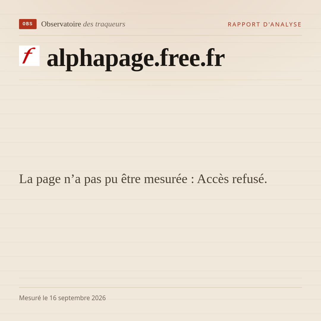 La page n’a pas pu être mesurée : Accès refusé.