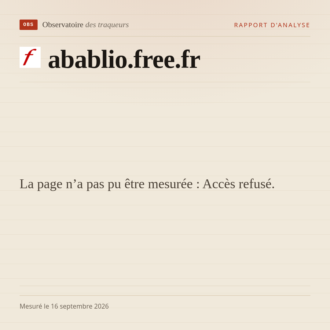 La page n’a pas pu être mesurée : Accès refusé.