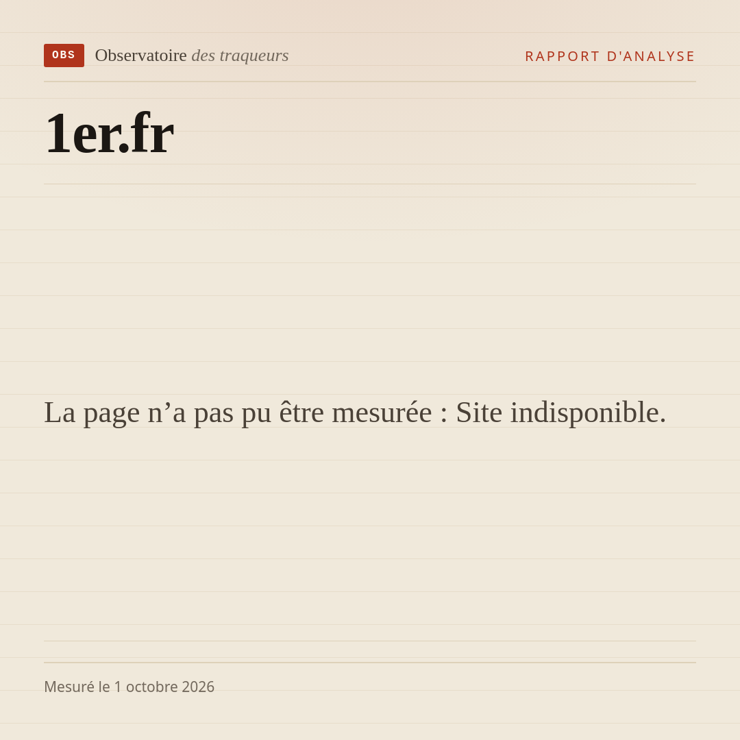 La page n’a pas pu être mesurée : Site indisponible.
