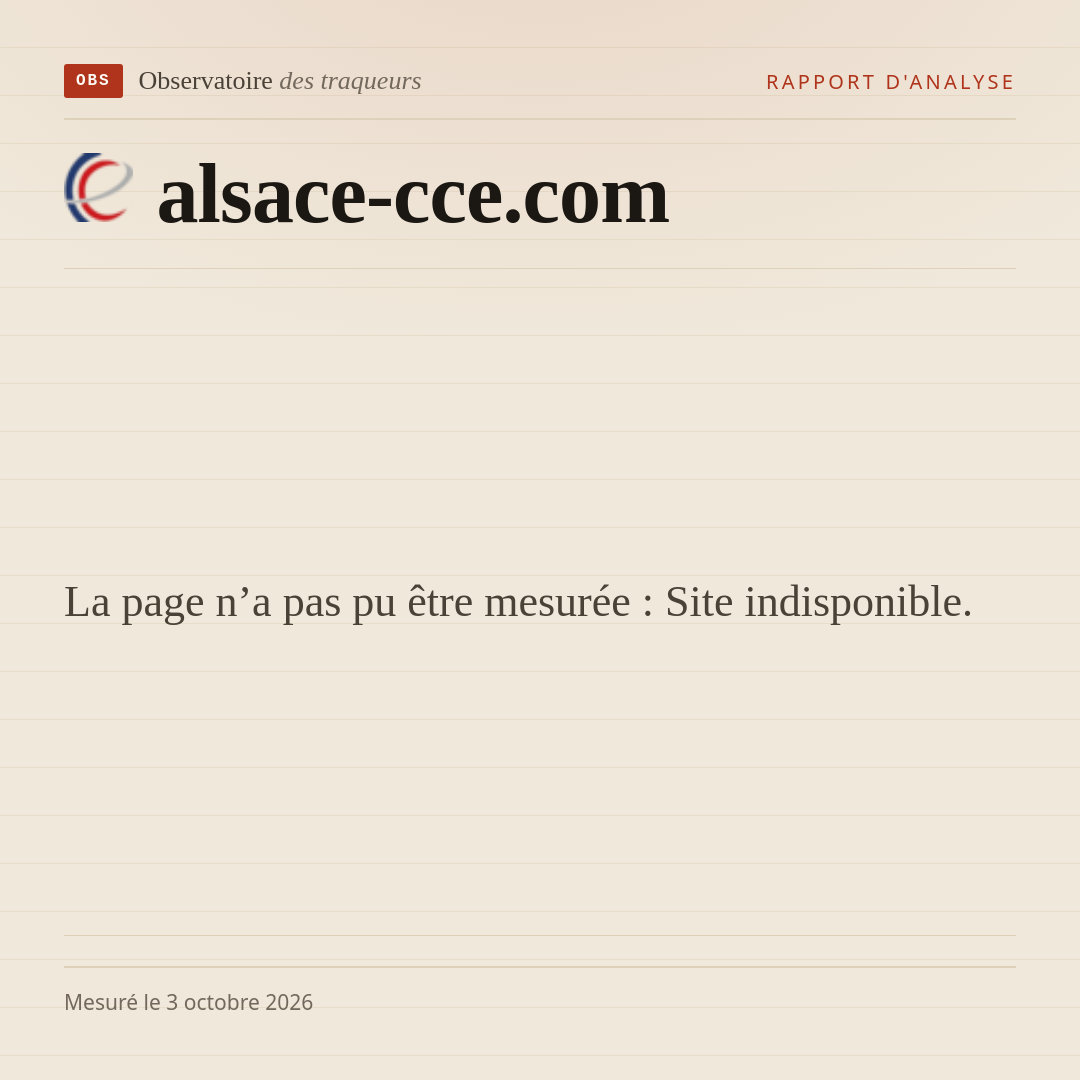 La page n’a pas pu être mesurée : Site indisponible.