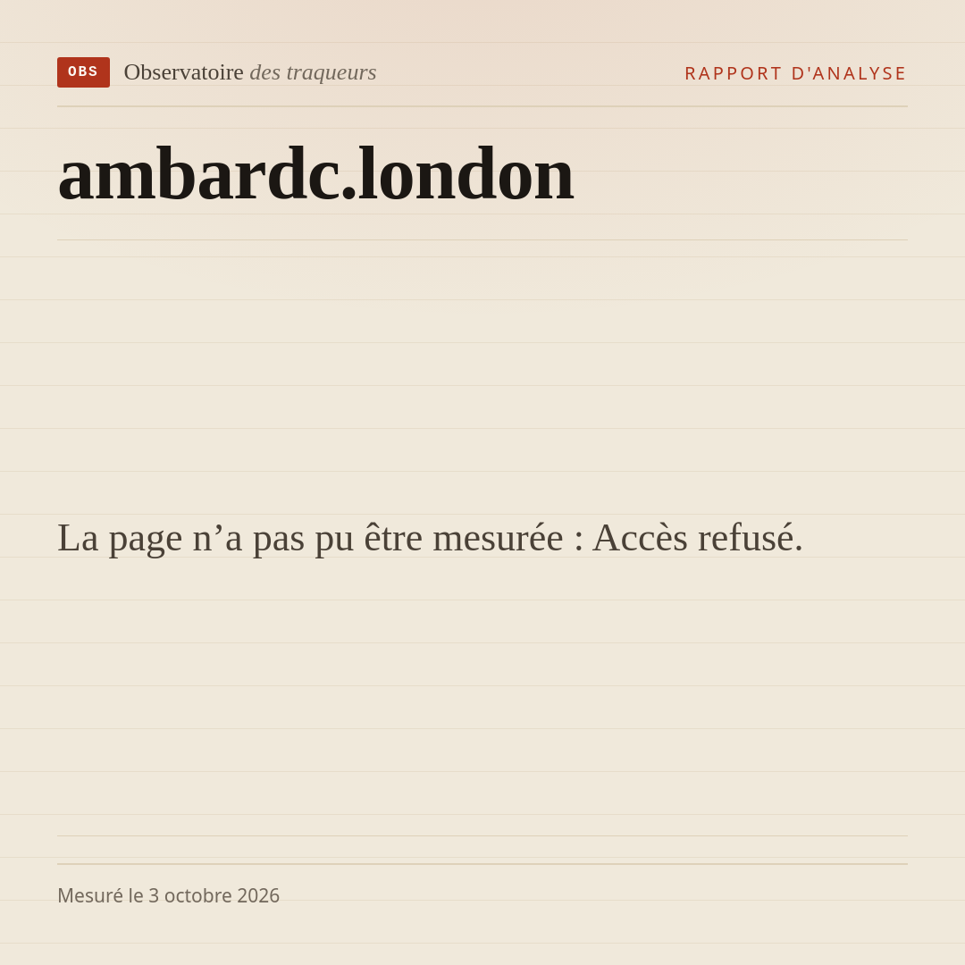 La page n’a pas pu être mesurée : Accès refusé.