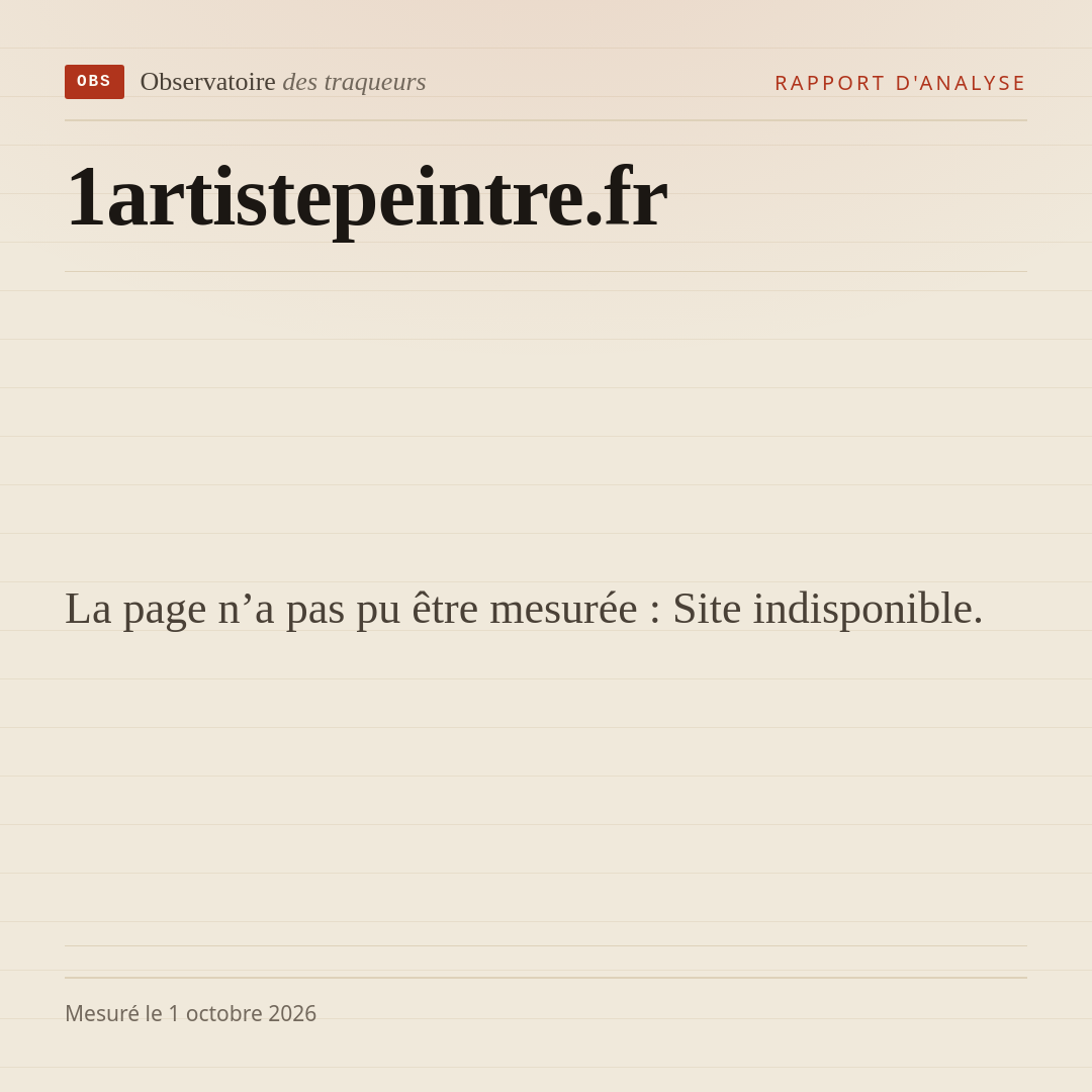 La page n’a pas pu être mesurée : Site indisponible.