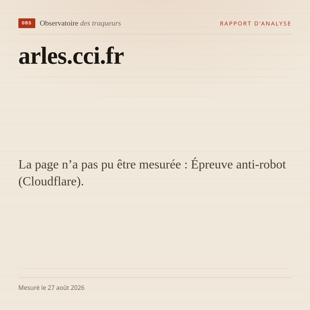 La page n’a pas pu être mesurée : Épreuve anti-robot (Cloudflare).