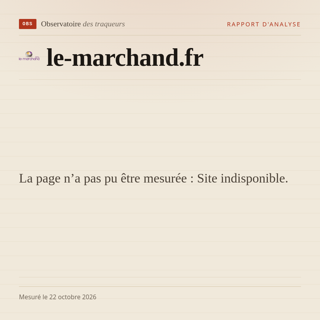 La page n’a pas pu être mesurée : Site indisponible.