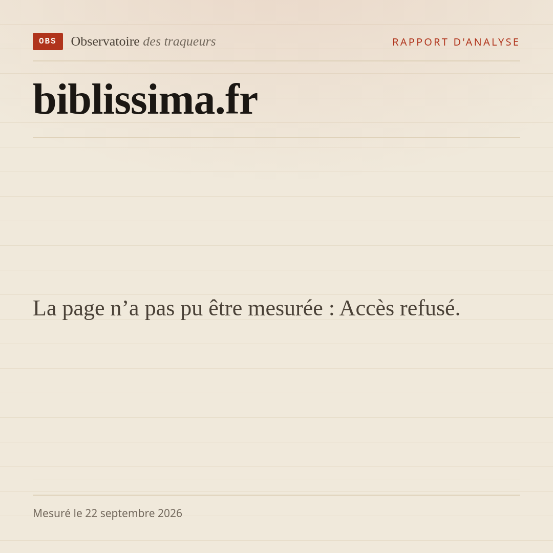 La page n’a pas pu être mesurée : Accès refusé.