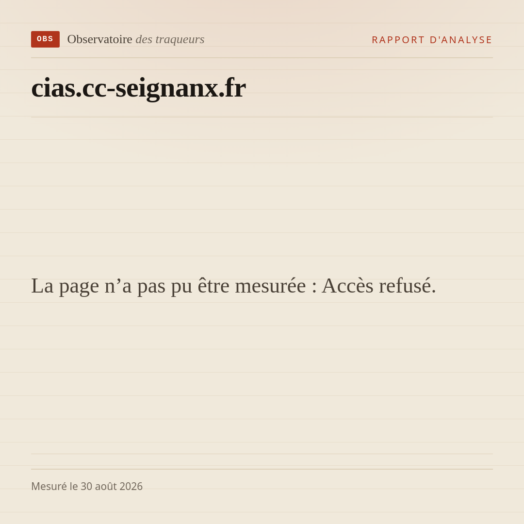 La page n’a pas pu être mesurée : Accès refusé.