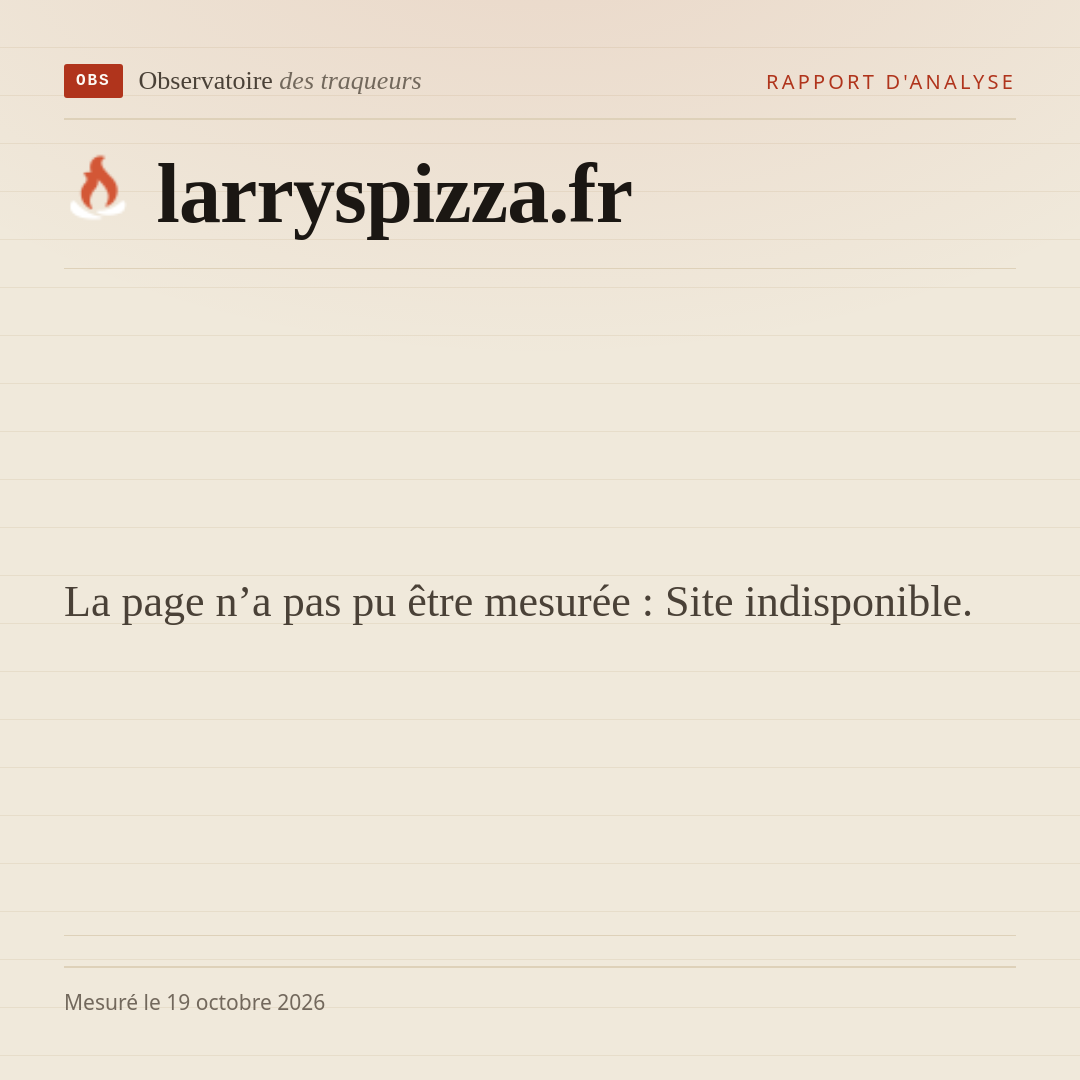 La page n’a pas pu être mesurée : Site indisponible.