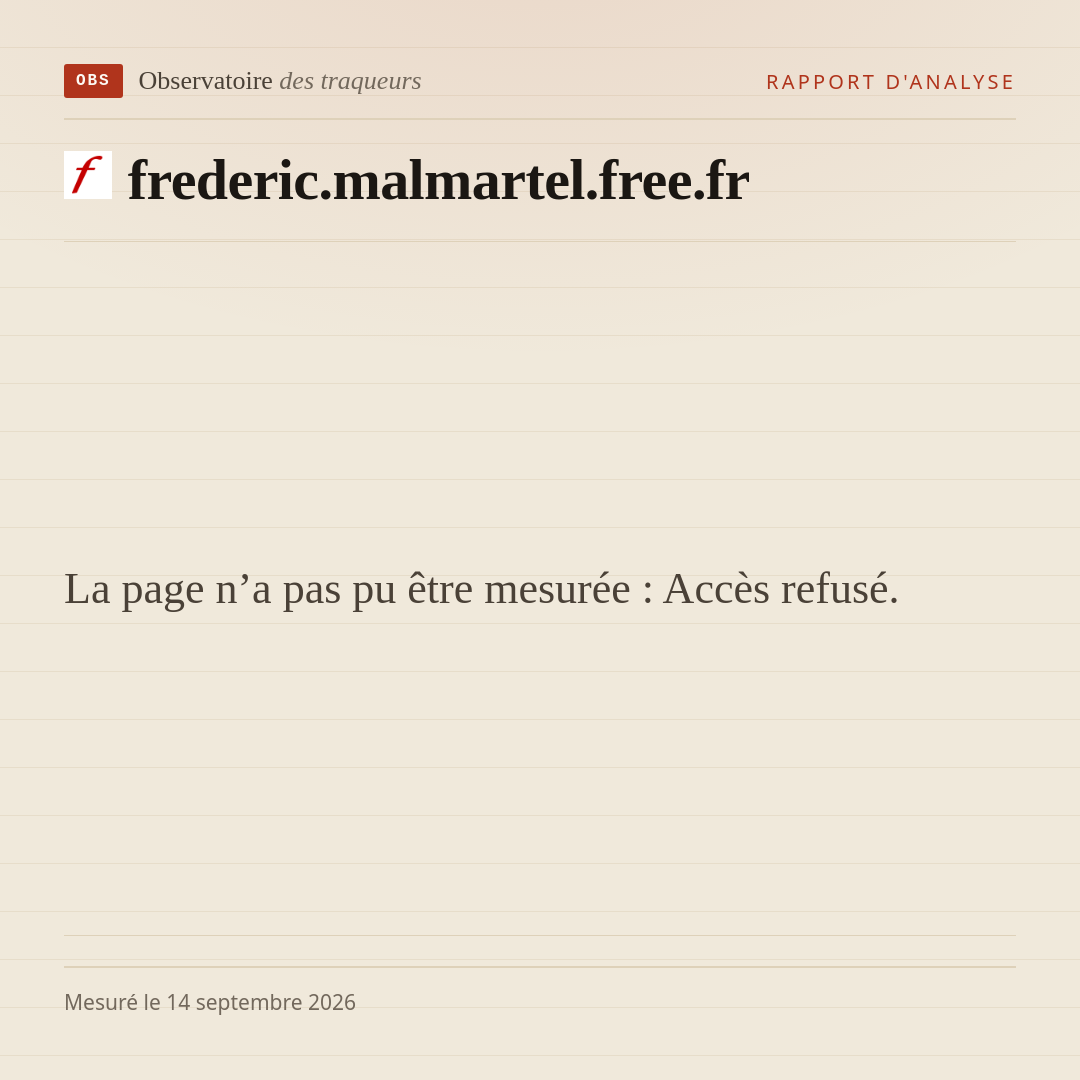 La page n’a pas pu être mesurée : Accès refusé.