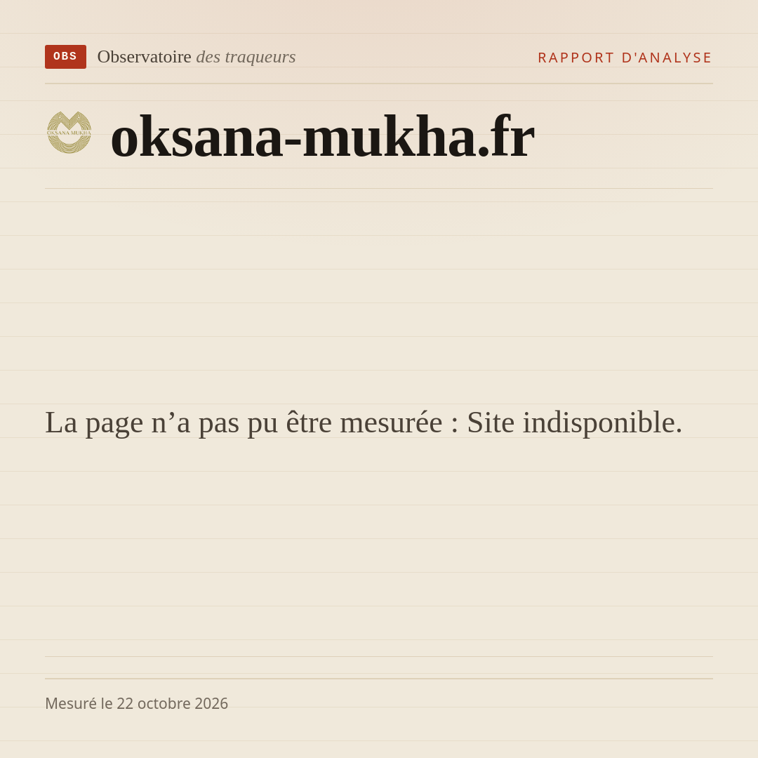 La page n’a pas pu être mesurée : Site indisponible.