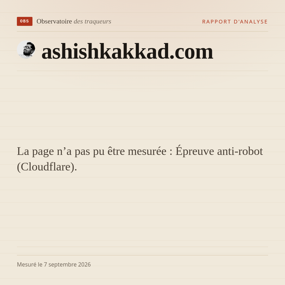 La page n’a pas pu être mesurée : Épreuve anti-robot (Cloudflare).
