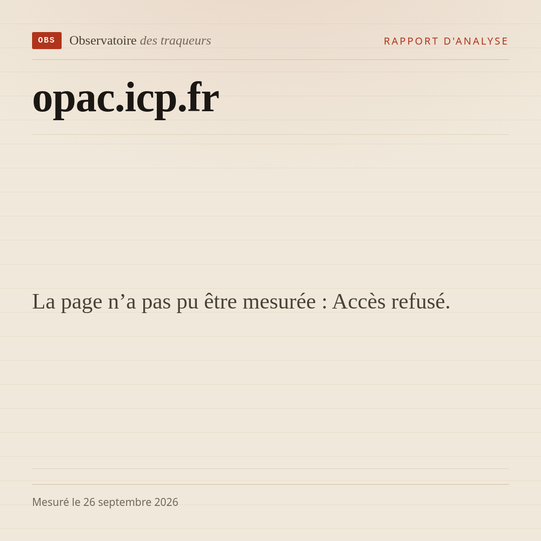 La page n’a pas pu être mesurée : Accès refusé.