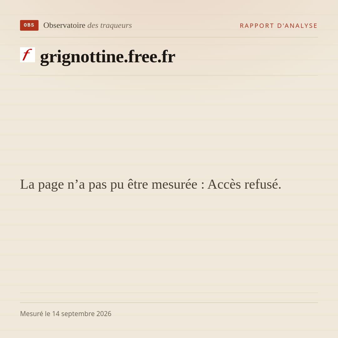 La page n’a pas pu être mesurée : Accès refusé.