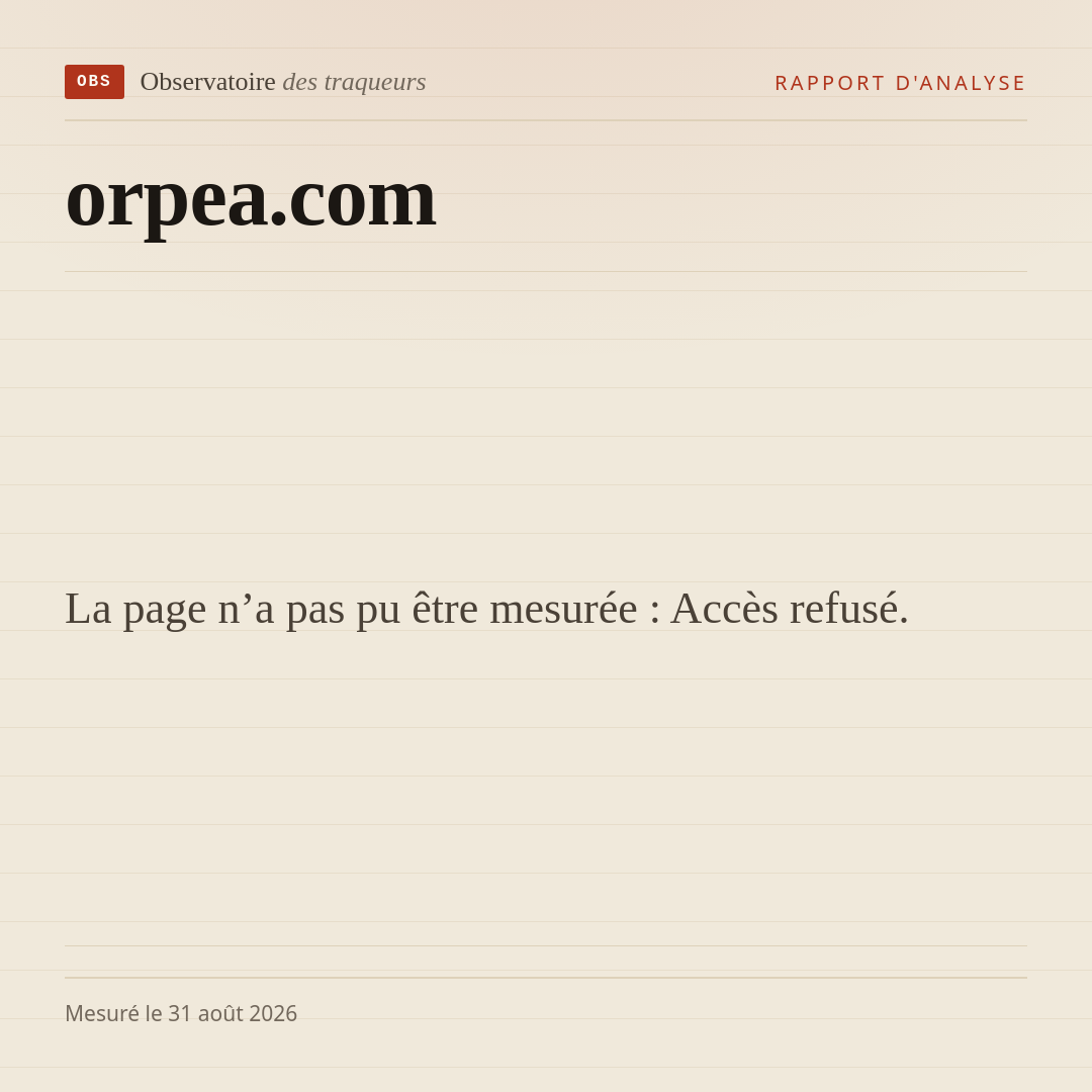 La page n’a pas pu être mesurée : Accès refusé.