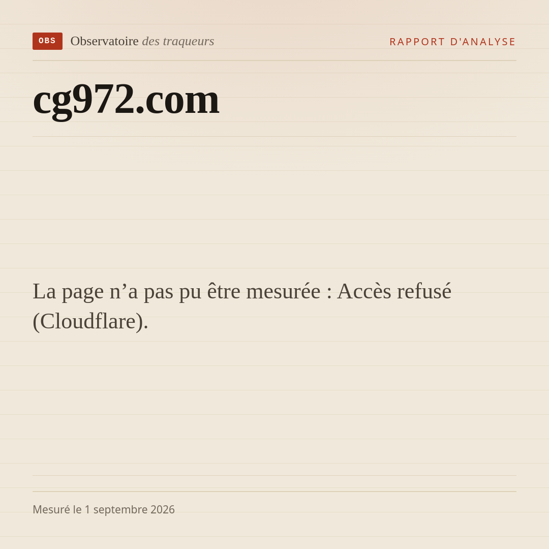 La page n’a pas pu être mesurée : Accès refusé (Cloudflare).