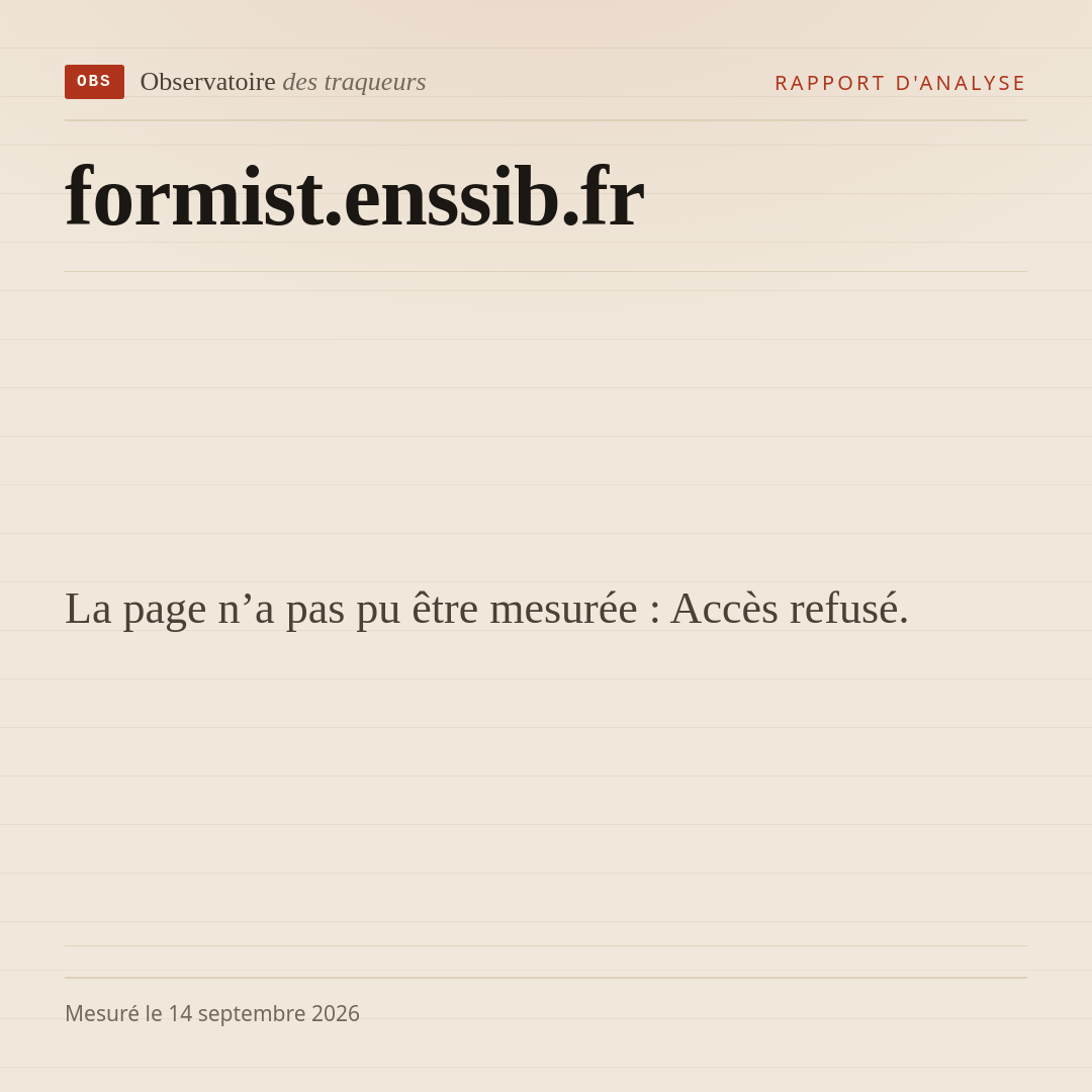 La page n’a pas pu être mesurée : Accès refusé.